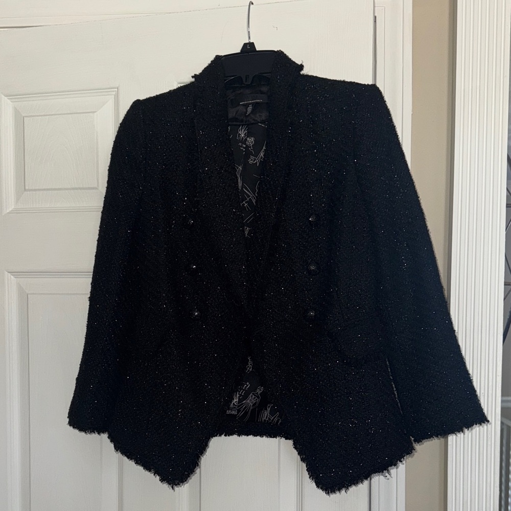 White House Black Market Textured Black Blazer